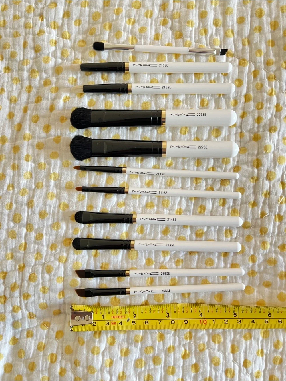 12PC MAC Makeup Brush Set with Clear Zip Pouch